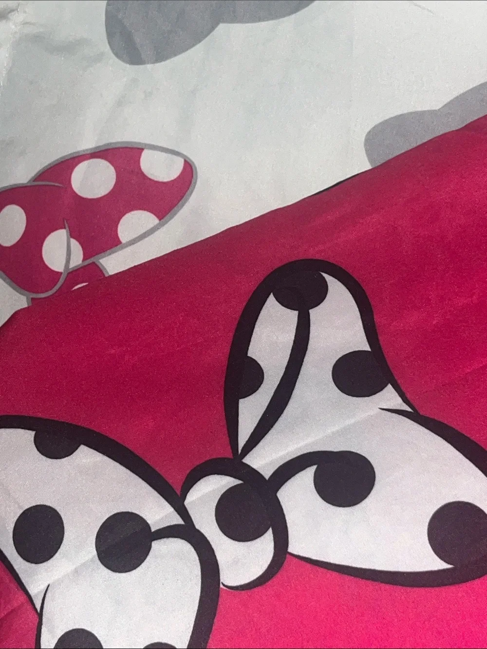 Minnie Pink, white black twin bed flat sheets